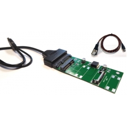 Kit adaptateur série USB vers DB9F + lecteur mSATA USB